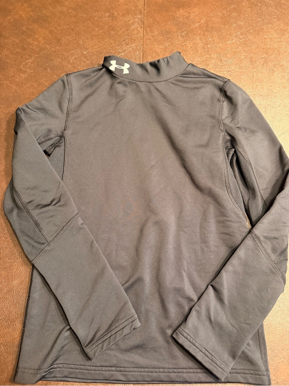 Under Armour youth Black Long Sleeve Compression Top